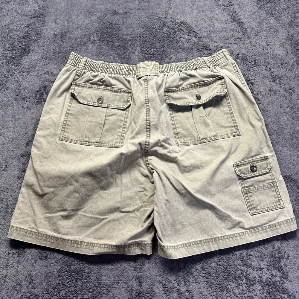 RedHead Safari Cargo Shorts Men's 38 Olive Green Utility Cotton Elastic Waist